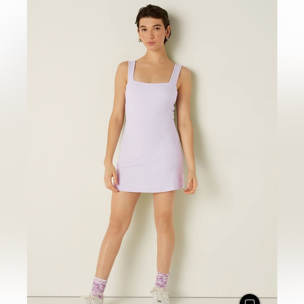 *NWT!* Victoria's Secret PINK Rib
Square Neck Active Dress lavender